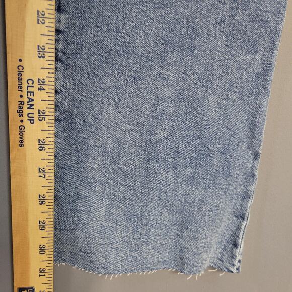 SO Jeans Womens 7/28W Blue High Rise Curvy 90s Bootcut Raw Hem Stretch Denim - Picture 8 of 16